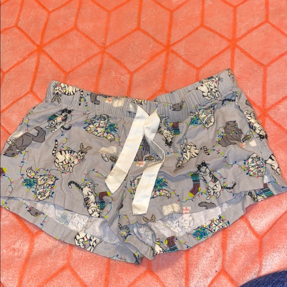 Cat Christmas sleep shorts